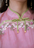 ラリッサ ライトピンク 刺繍入り チャイナドレス