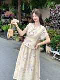 ミラノ アーモンド フローラル チャイナドレス