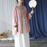 ビアンカ ラミー フローラル ロング チャイナドレス カーディガン